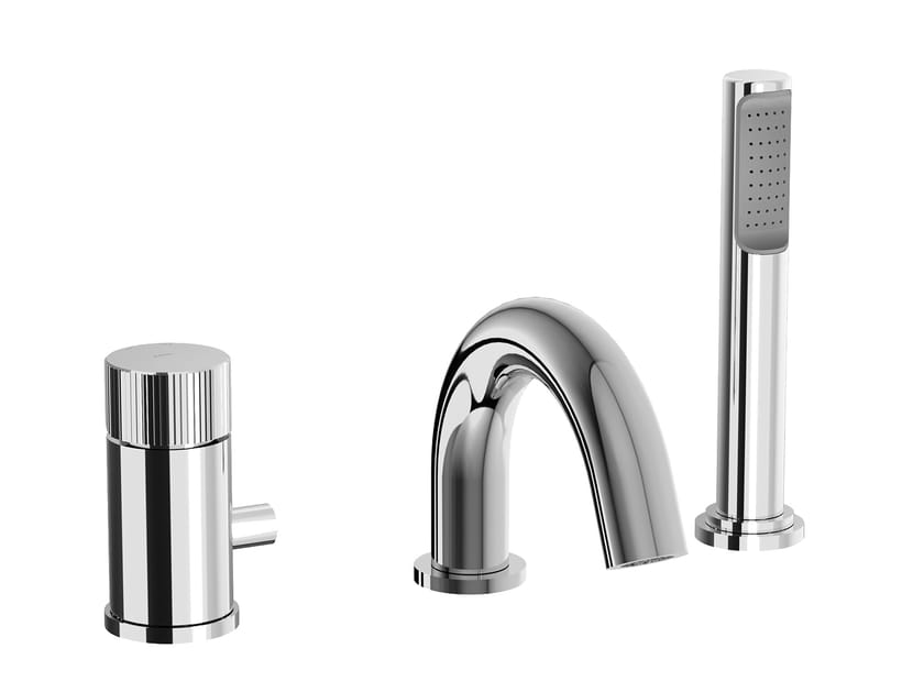 Смеситель для ванны с 3 отверстиями и ручным душем RUBINETTERIA PAFFONI Jo ARCH-00103380