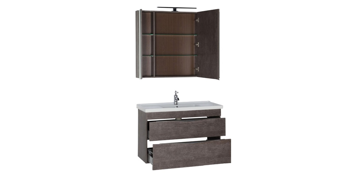 Комплект мебели Aquanet Эвора 100 дуб антик 00183165 - Вид №3