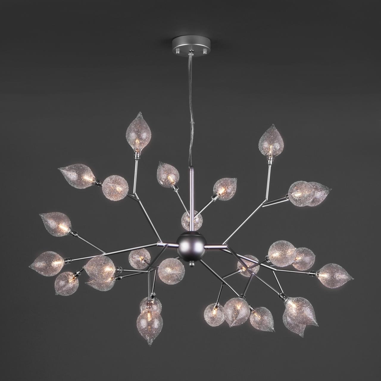 Люстра подвесная белая Bogates Boccio 546 BOGATES ДИЗАЙНЕРСКИЕ, BOCCIO 00-3834042 Белый;прозрачный;серебро  - Вид №3