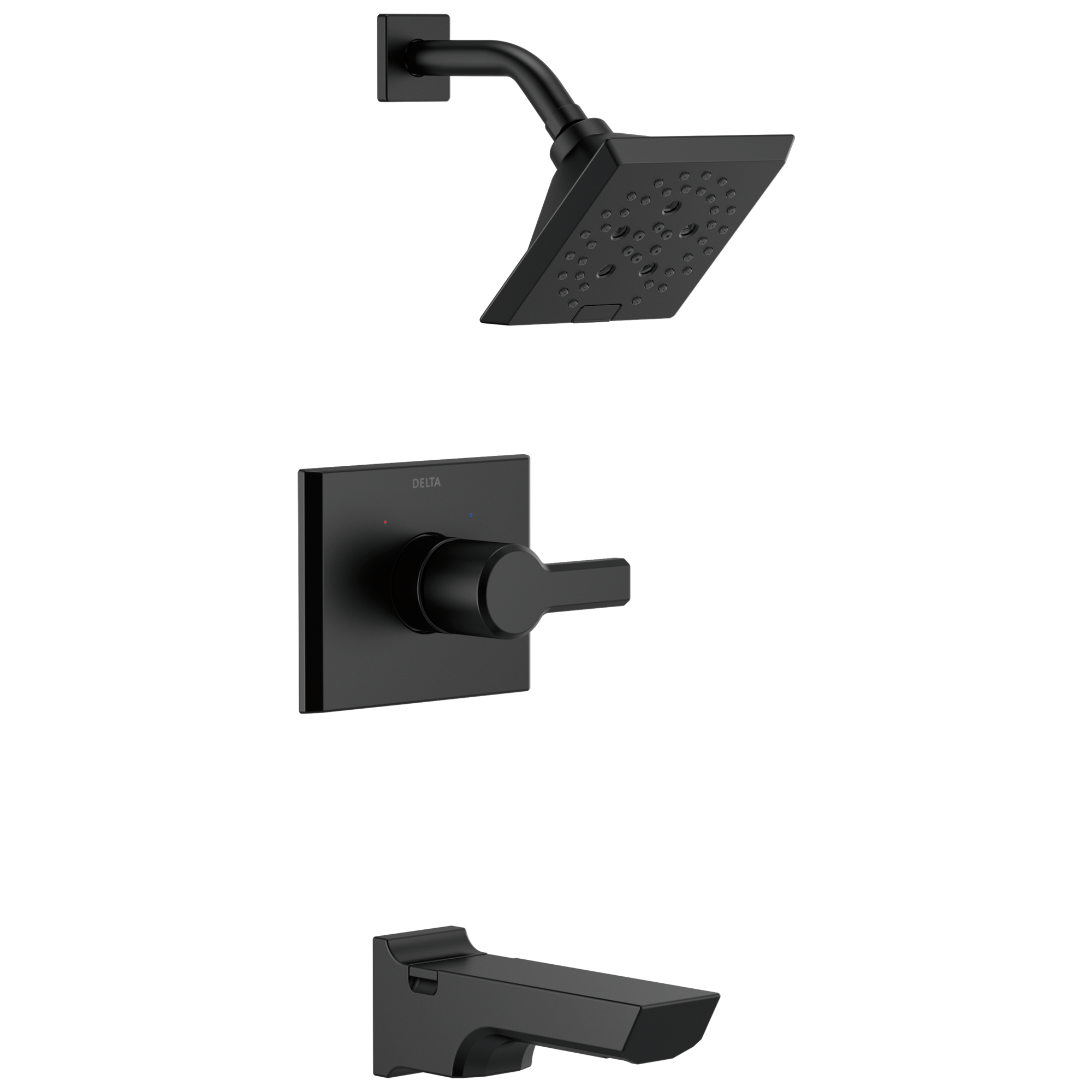 T14499-BL Monitor® 14 Series H2Okinetic® Ванна и душевая панель Delta Faucet Pivotal Матовый черный 