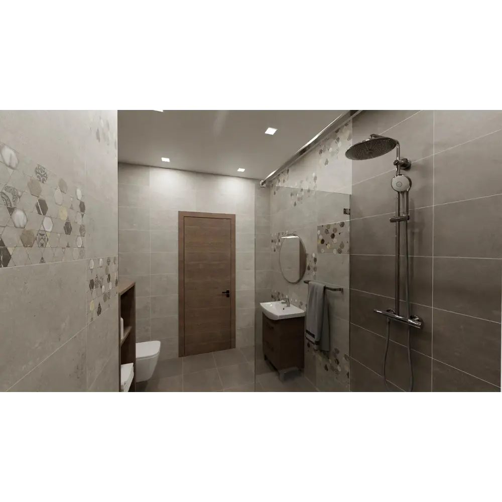 Плитка напольная Lounge Dark 41.8x41.8 см 1.4 м² цвет серый Santreyd STLM-2024860 - Вид №4