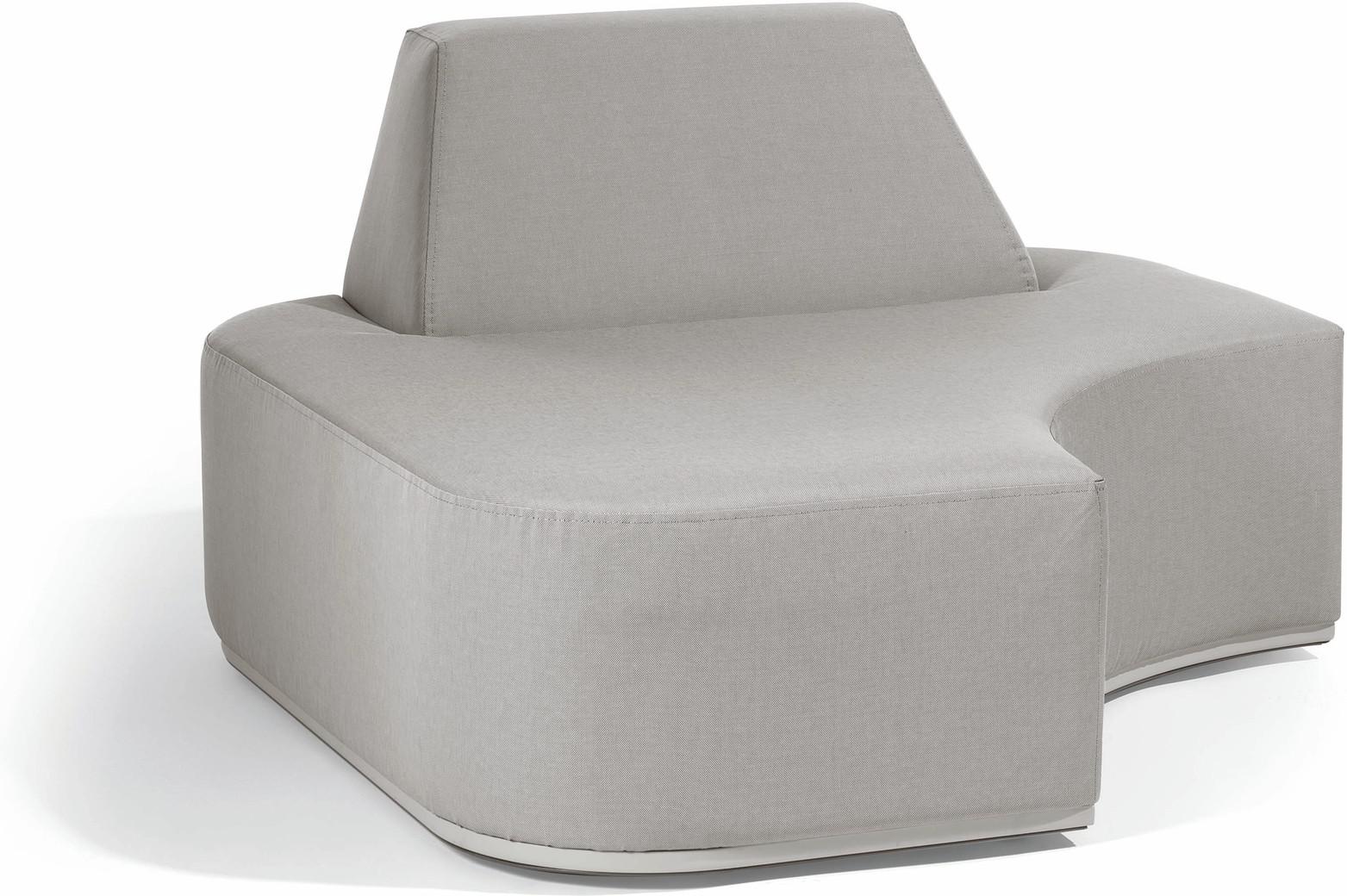 Правое угловое сиденье морской текстиль песочный Manutti Moon Island MNST424