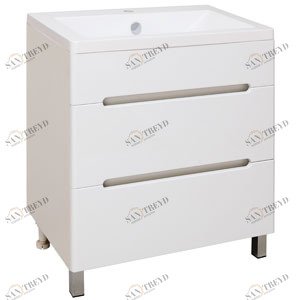 Тумба Парма 75 /2 ящика/ с умывальником Omega 75 RUNO 2313183