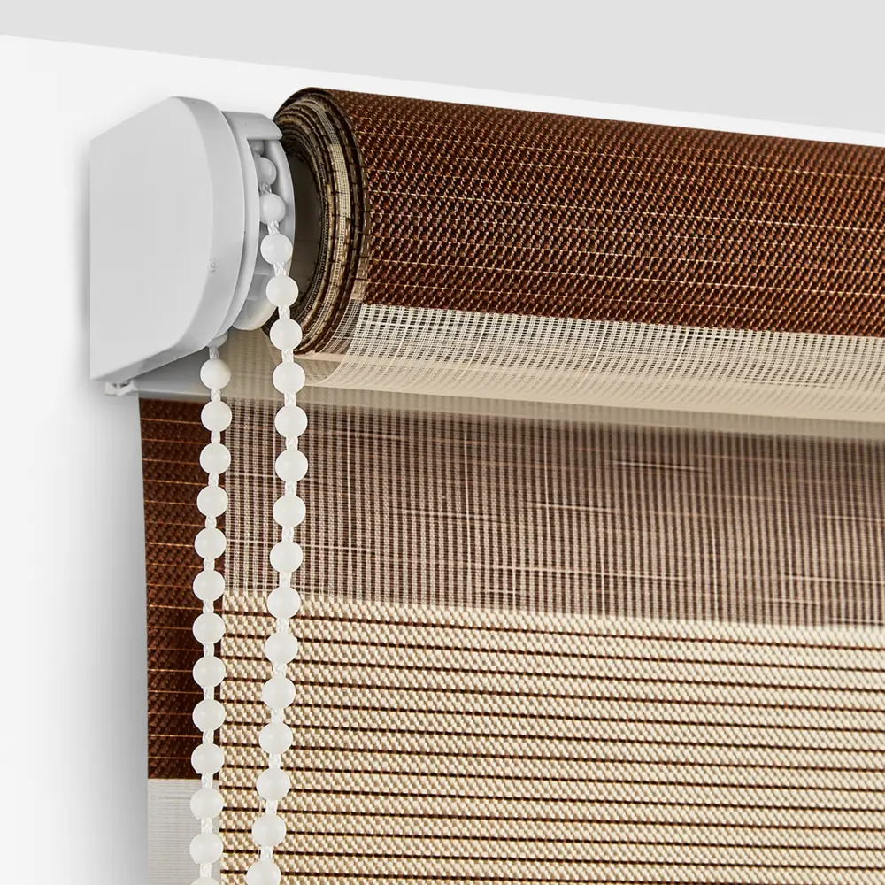 Штора рулонная день-ночь Порто 180x175 см коричневая MIAMOZA STLM-2176006 - Вид №2