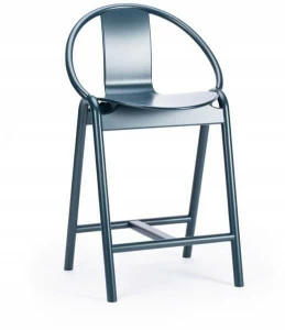 TON Высокий деревянный табурет со спинкой Again 311 006