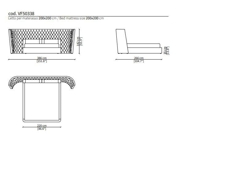Кожаная мягкая кровать Vittoria Frigerio Медичи ARCH-00078864 - Вид №4