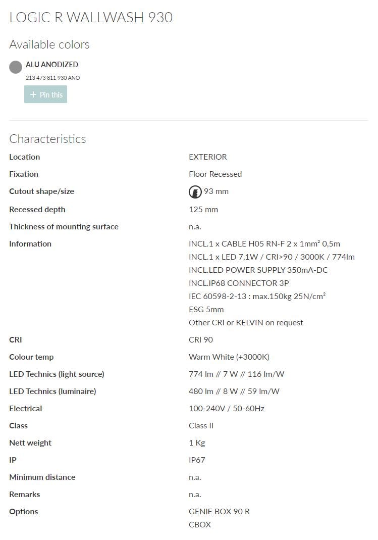 Напольный напольный напольный заполнитель Сид Deltalight Logic ARCH-00029404 - Вид №19