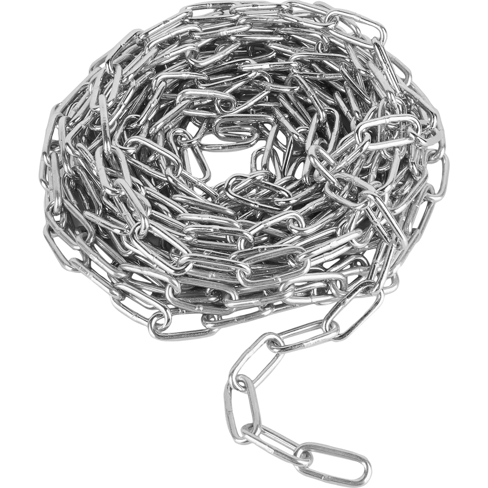 Цепь Standers оцинкованная сталь длинное звено 5 мм 10 м/уп STLM-2005634 - Вид №3