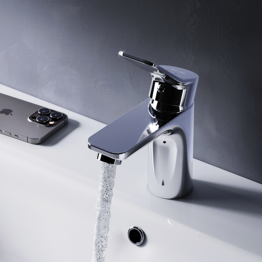 F85A02100 смеситель для умывальника излив 100 мм хром шт AM.PM X-Joy  - Вид №1