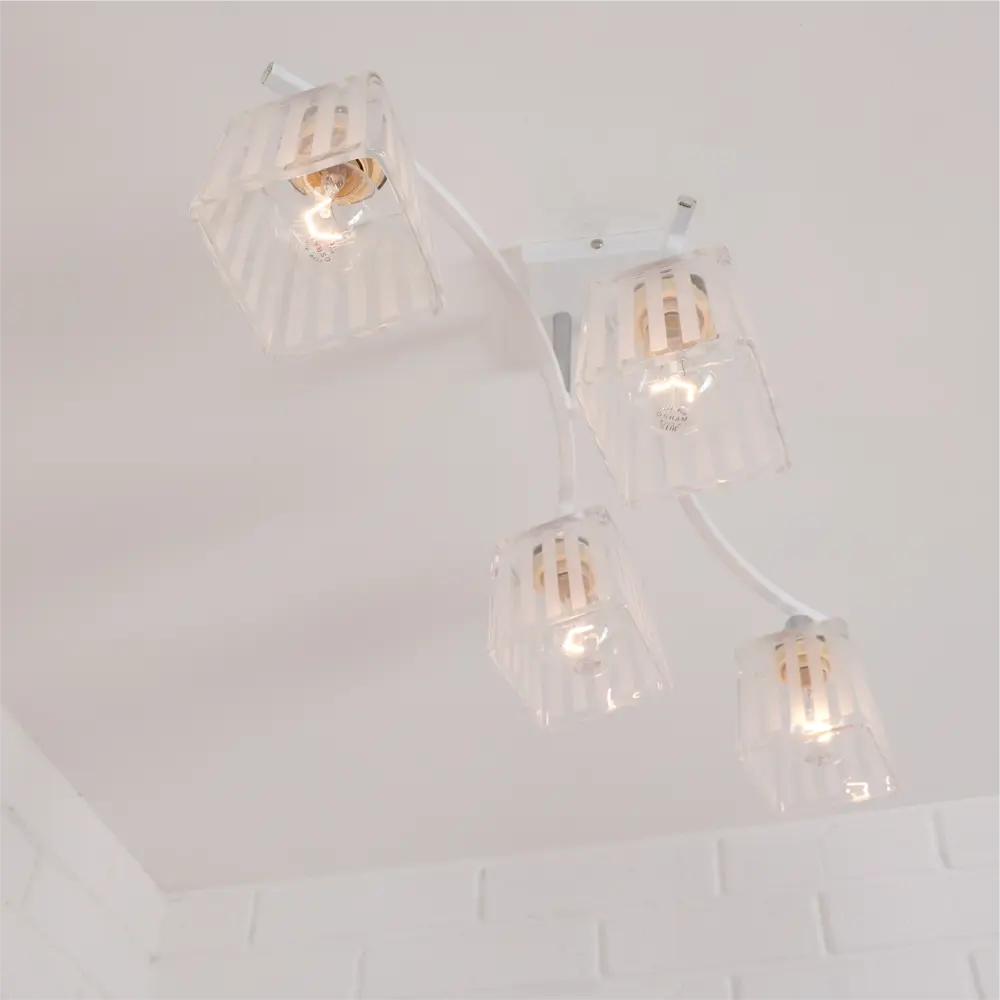 Люстра потолочная «Nares» 4 лампы 12 м² цвет белый SCHAFFNER STLM-2123268 - Вид №3