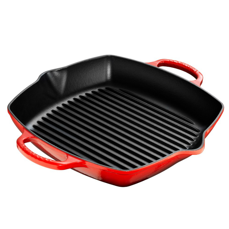 Сковорода-гриль чугунная Le Creuset, квадратная, 30 см, вишневая 20200300600422 - Вид №2