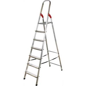 Стремянка алюминиевая Hailo 7 ступеней 8927-901, максимальная нагрузка 150 кг