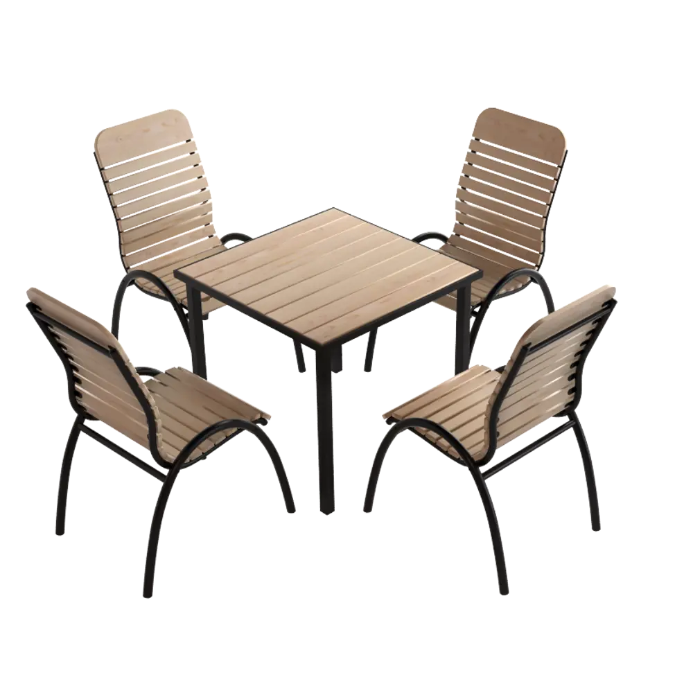 Комплект садовой мебели «Ара» 1 стол и 4 стула Santreyd STLM-2083640 - Вид №1