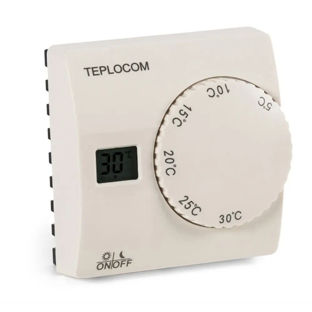 Термостат проводной Teplocom TS-2AA/8A комнатный белый STLM-2081696 - Вид №1