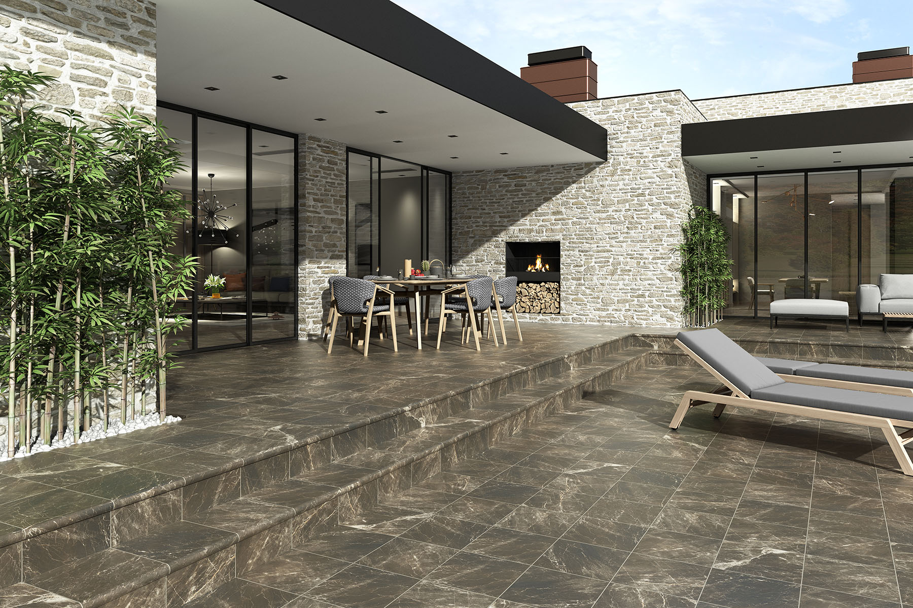 Nevada: Ступени из керамогранита под натуральный камень STP-ST438 INCOLOR - Вид №3