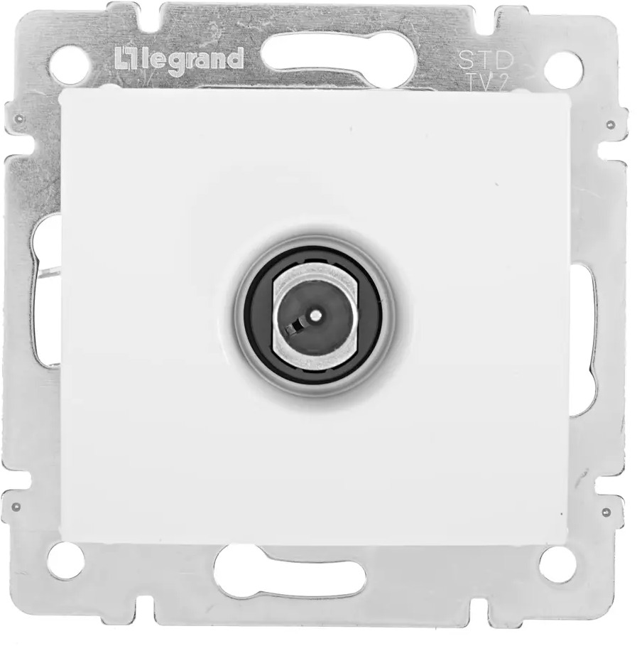 Оконечная ТВ-розетка Legrand Valena Classic белая для шлейфового подключения 10321895