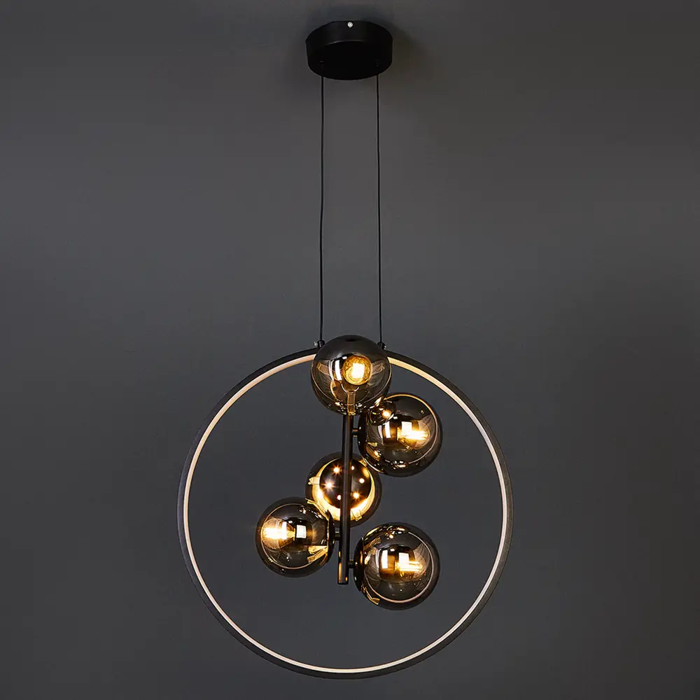 Люстра SCHAFFNER Letto с LED-кольцом и регулировкой высоты 89353897 STLM-0933396 - Вид №2