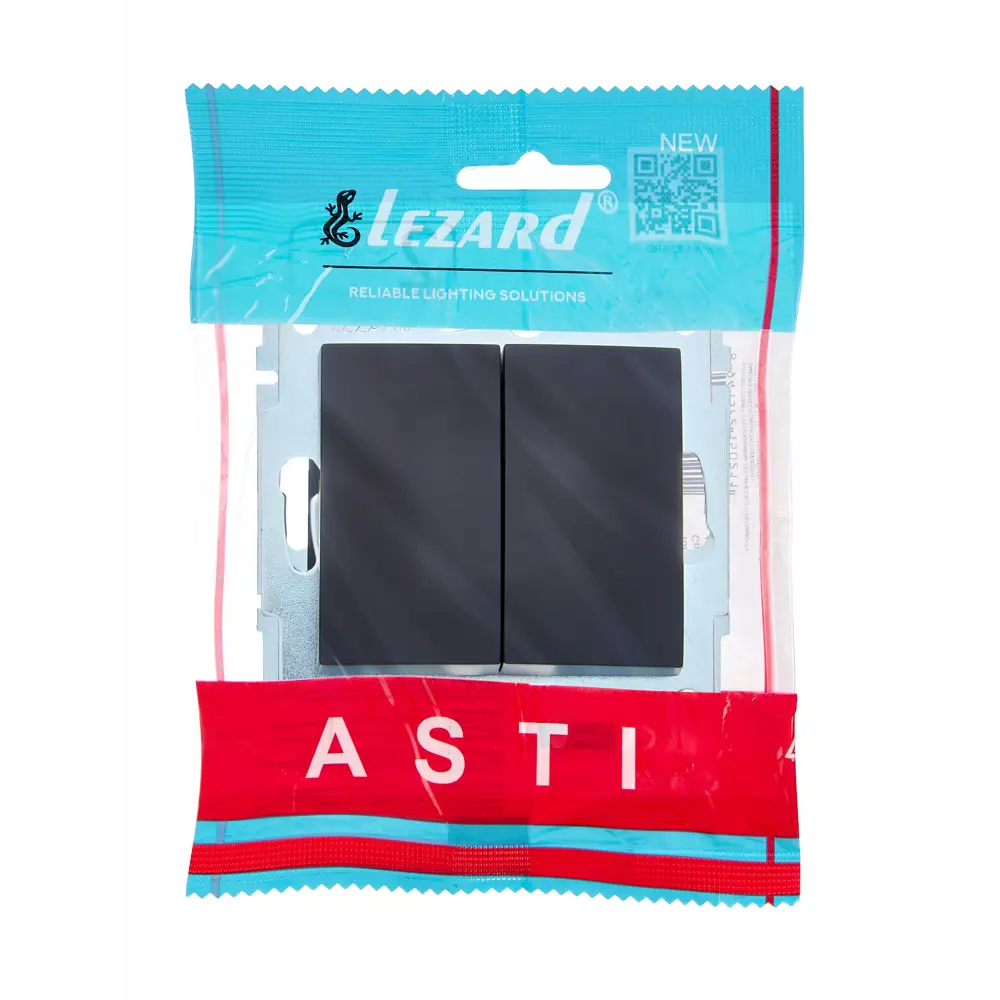 Выключатель встраиваемый Lezard Asti 2 клавиши цвет черный бархат STLM-2036935 - Вид №4