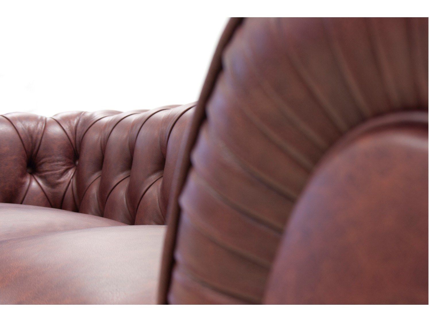 2-местный кожаный капитонный диван CREARTE COLLECTIONS Chesterfield Classic Origins ARCH-00042266 - Вид №12