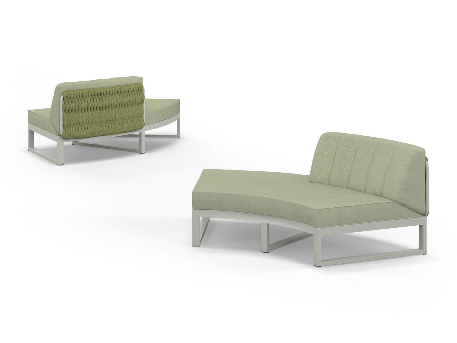 Модульный изогнутый садовый диван из ткани MAMAGREEN Munia ARCH-00120603 - Вид №9