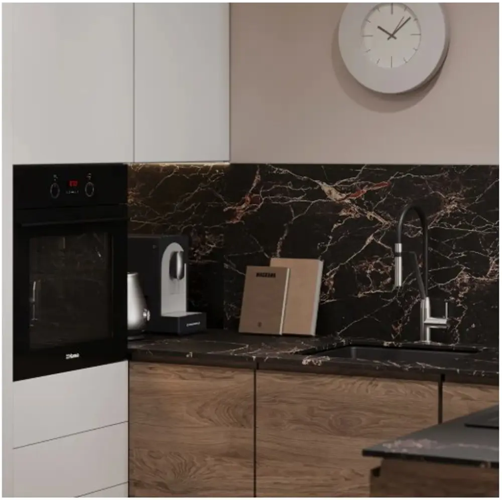 Столешница кухонная Мрамор 120x80x1.6 см HPL-пластик цвет черный Santreyd STLM-2127718 - Вид №7