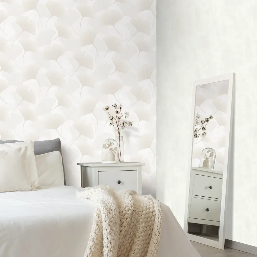 ОБОИ 1,06Х10М ФЛИЗ ZEN БЕЛ ED7101-00 83273613 STLM-2170177 EURO DECOR - Вид №3