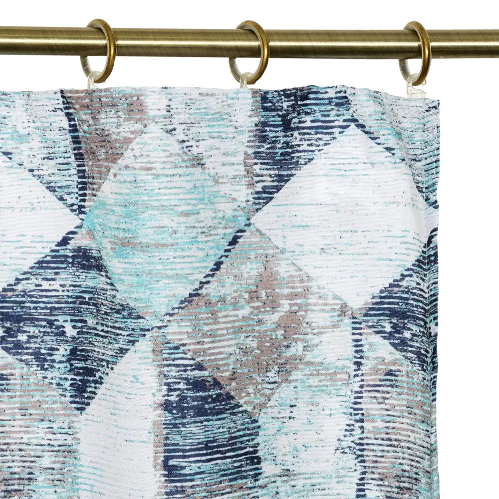 Штора на ленте «Шебби» 140х260 см цвет голубой SEASONS STLM-2134498 - Вид №3