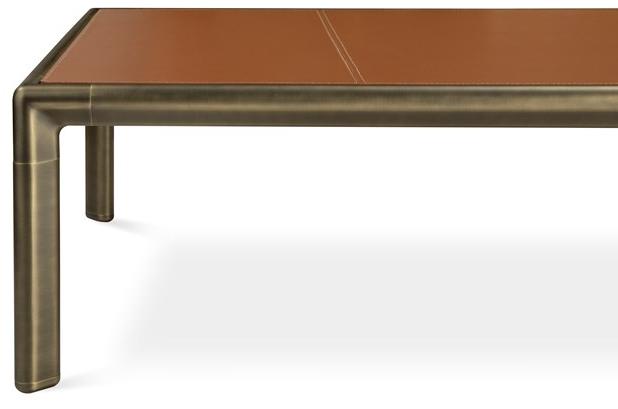 GHIDINI1961 Прямоугольный кожаный журнальный столик Frame sun-id-1488590 - Вид №3