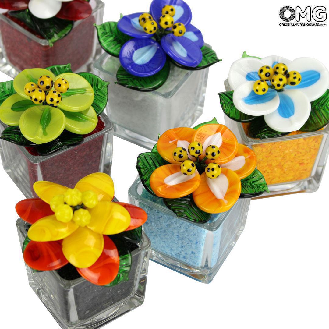 4747 ORIGINALMURANOGLASS Держатель для карт-указателей мест за столом Рождественник - муранское стекло OMG 4 см  - Вид №1