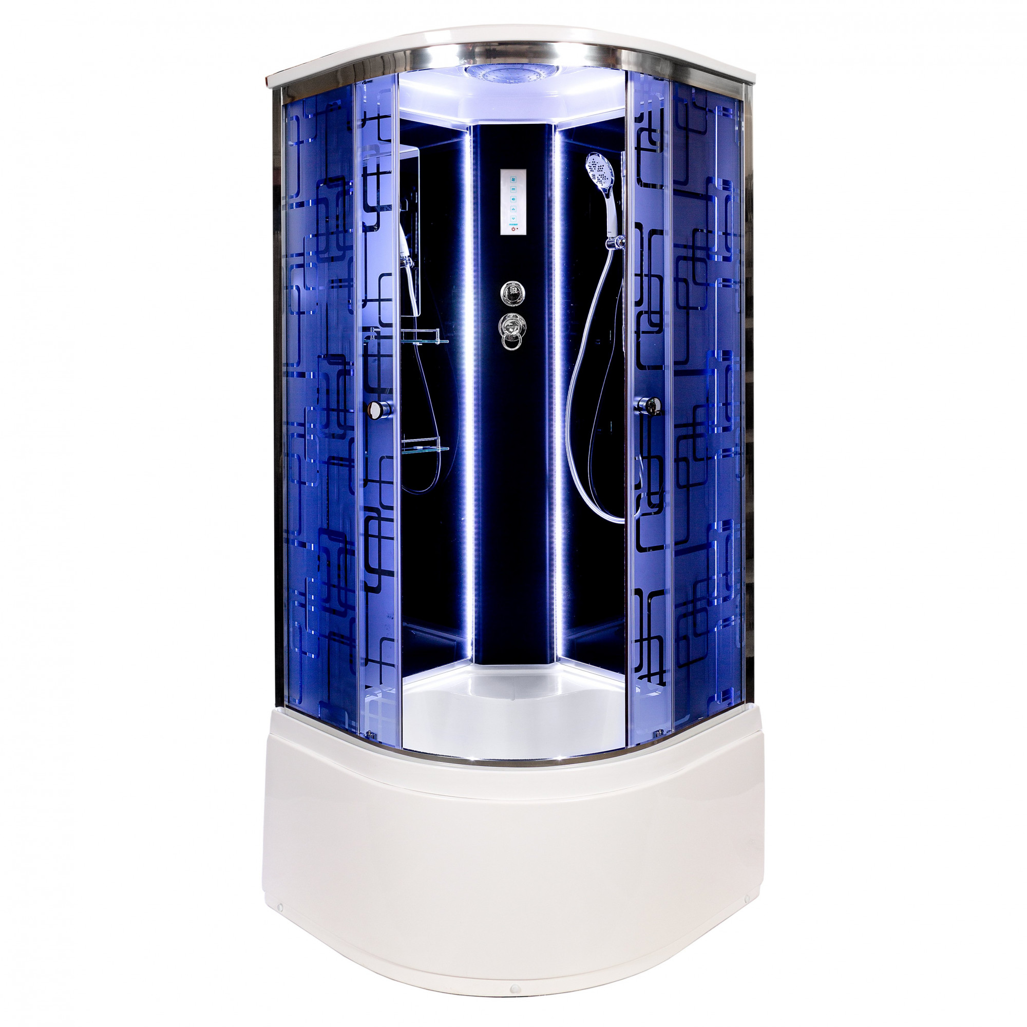 D09 Душевая кабина DETO Серия D BМ4590 LED BLACK