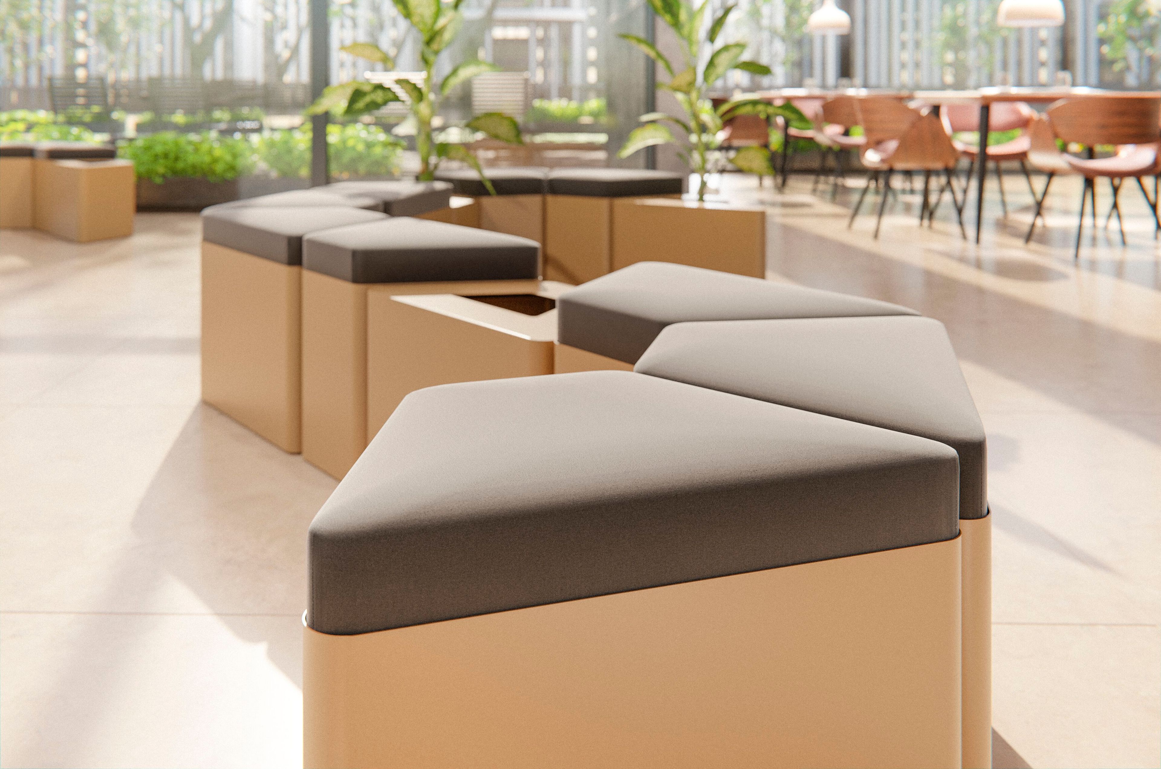 Табурет из листового металла с мягким сиденьем Made Design Niseko ARCH-00117319 - Вид №2