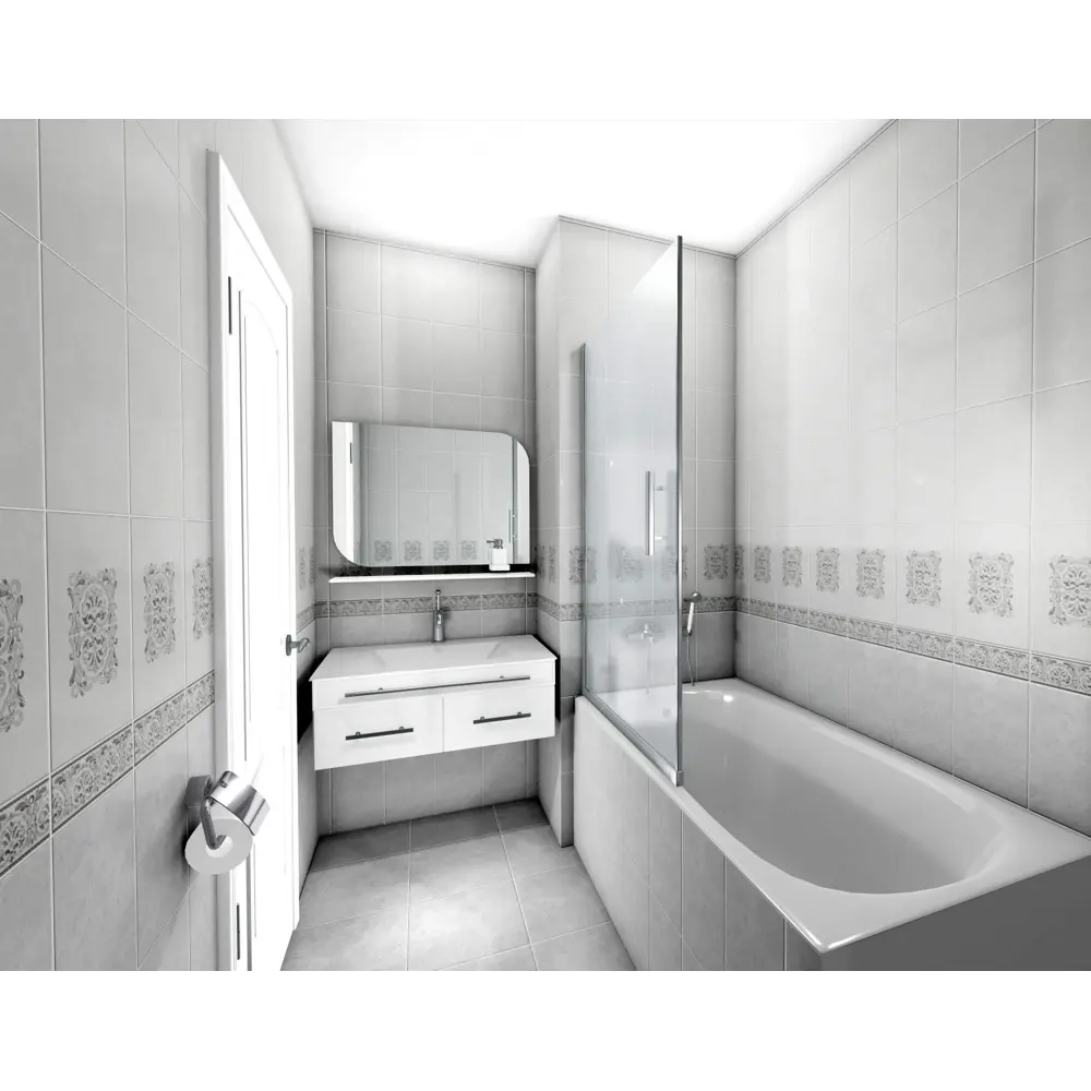 Плитка настенная «Мрамор» 30x20 см 1.2 м² цвет серый 82677747 STLM-2000163 KERABEL  - Вид №3