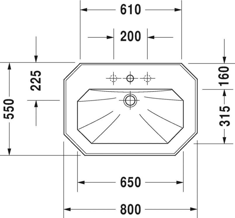 043880 Подвесная раковина настенная овальная Duravit  белая  - Вид №1