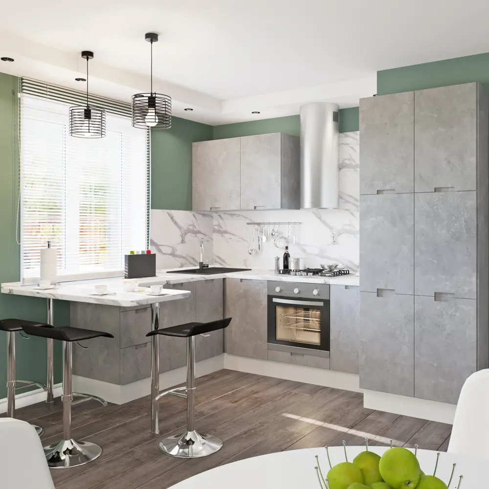 Фасад для кухонного шкафа Берлин 59.7x25.3 см Delinia ID МДФ цвет серый STLM-2123906 - Вид №17