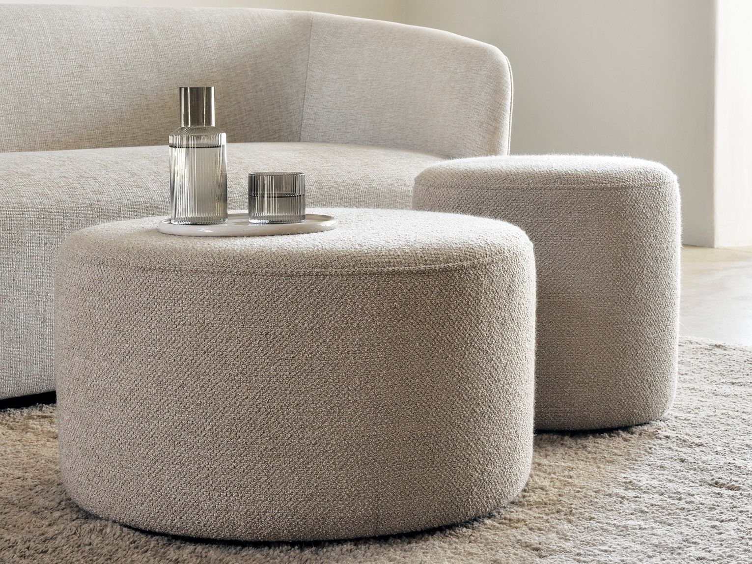 Круглый пуф из ткани Ethnicraft Курган ARCH-00094044 - Вид №3