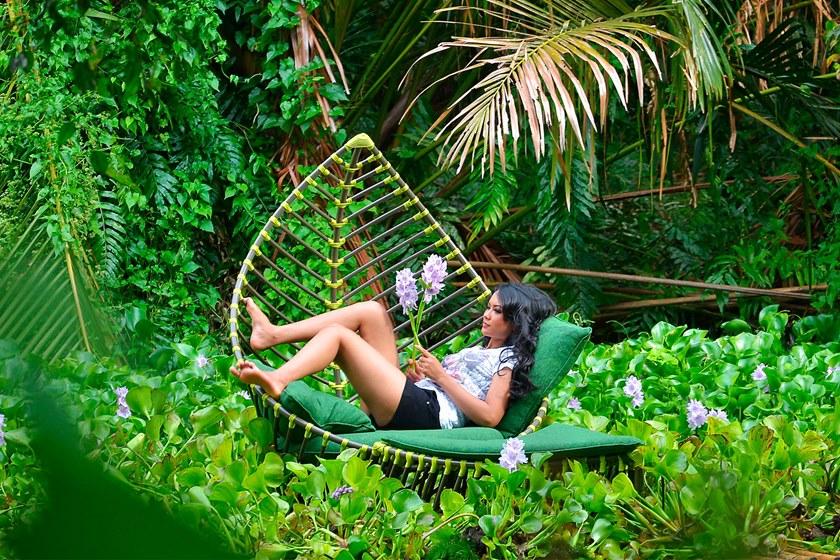 cbdesign Садовое кресло из алюминия с высокой спинкой Foglia N120n1 - Вид №9