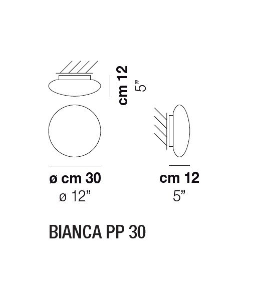 Vistosi Bianca PL 30 белый светильник настенно-потолочный 53482 - Вид №2
