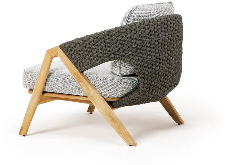 Ethimo Садовое кресло из тика и плетеной веревки Knit sun-id-1399547 - Вид №3