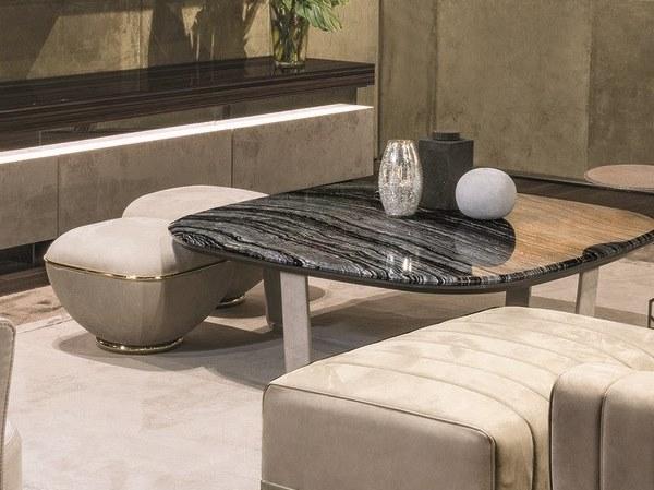 Longhi Квадратный кожаный пуф Loveluxe 2018 – illusion collection X 435 - Вид №2