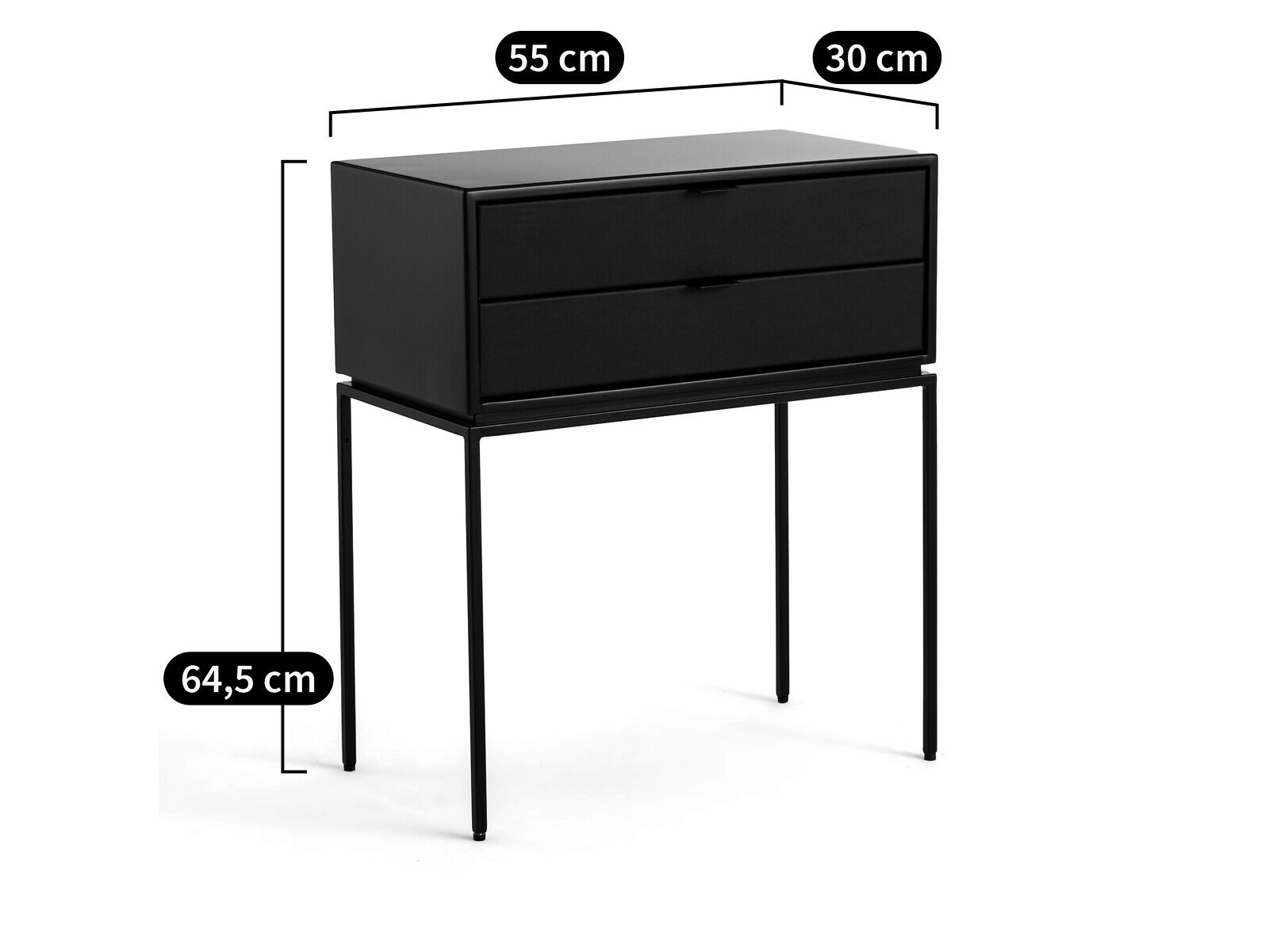 Прикроватная тумбочка из металла и кожи с ящиками AMPM Réalto ARCH-00147588 - Вид №9