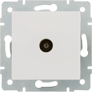 ТВ-розетка оконечная встраиваемая Lexman Виктория шлейфцвет белый