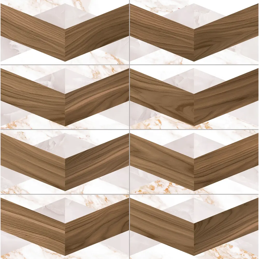 Настенная плитка KREAFORTA Mersey Wood Mix 3 20x40 см 1.62 м² матовая цвет мульти STLM-2138332 - Вид №2