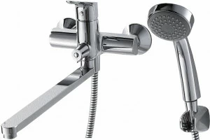 Смеситель для ванны излив 300 мм и аксессуарами DROP F64898C-LB bravat