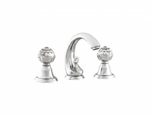 036201.000.50 Раковина с тремя отверстиями и кристаллами Swarovski Яркий хром