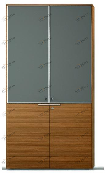 Bralco Высокий офисный блок из дерева и стекла с распашными дверями Aba sun-id-1507065