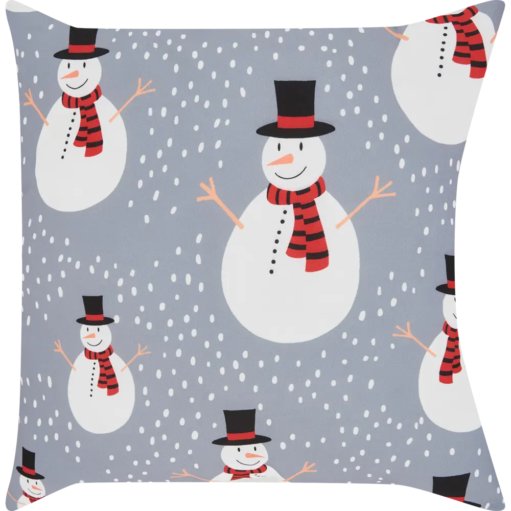 Подушка Seasons Снеговики 40x40 см цвет серый 85435160 STLM-2043841 