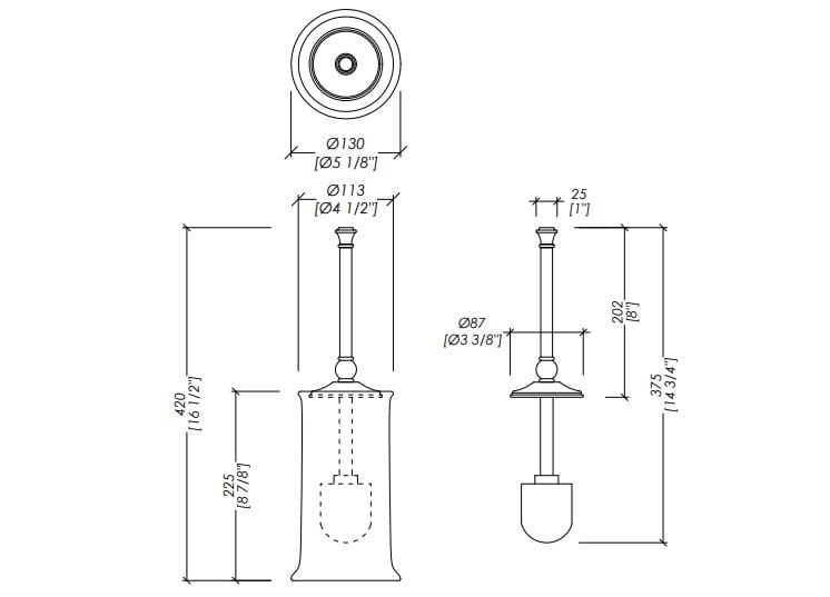 Керамическая туалетная щетка Devon&Devon Kalos ARCH-00085310 - Вид №2