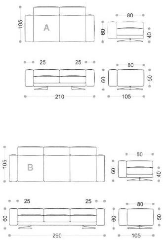 Minimomassimo 3-х местный модульный кожаный диван sun-id-1408751 - Вид №3