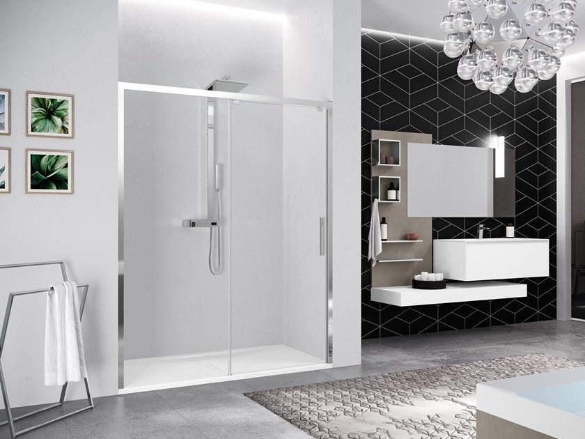 NOVELLINI Душевой уголок угловой с раздвижной дверцей Kuadra 2.0 sun-id-1366149 - Вид №1