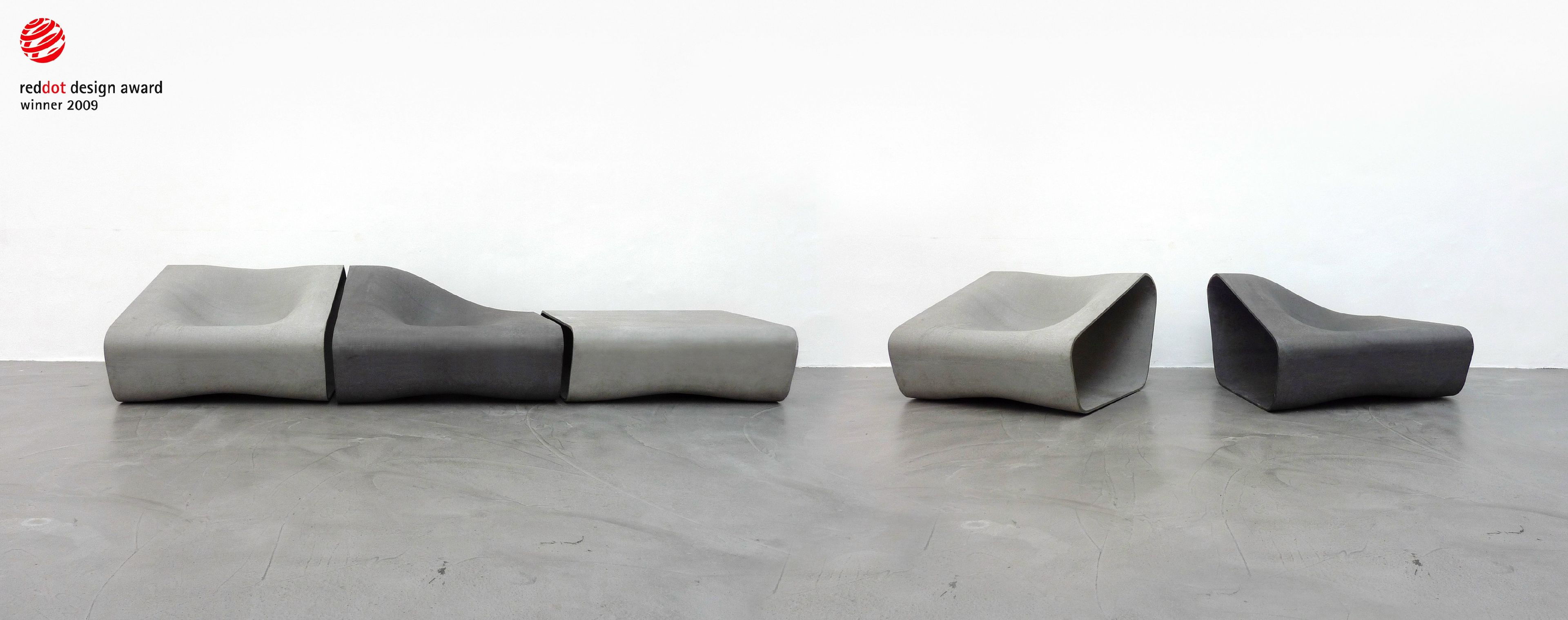 Модульная бетонная скамья со спинкой SWISSPEARL дизайн ARCH-00096634 - Вид №9